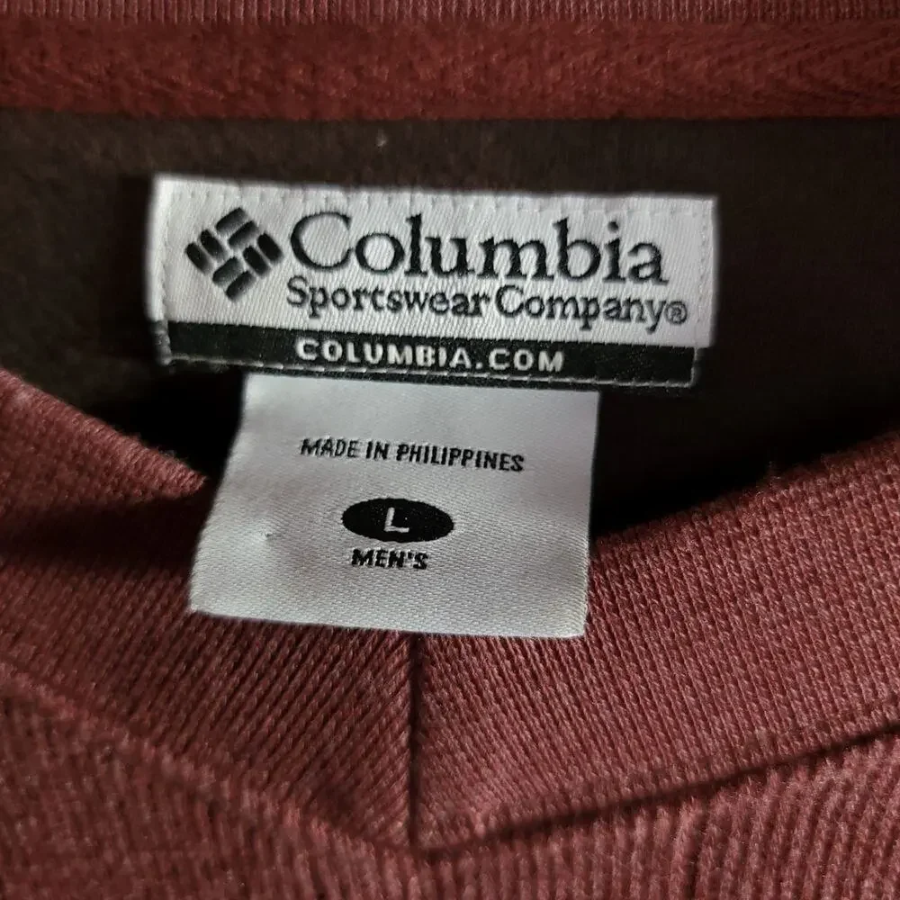 Columbia Mens Sweater Rust Brown Size Large Fall - Picture 4 of 5